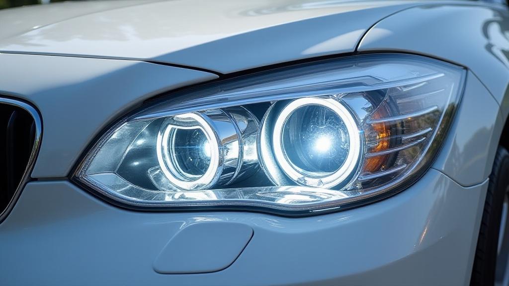 The same headlight, now crystal clear and looking brand new.